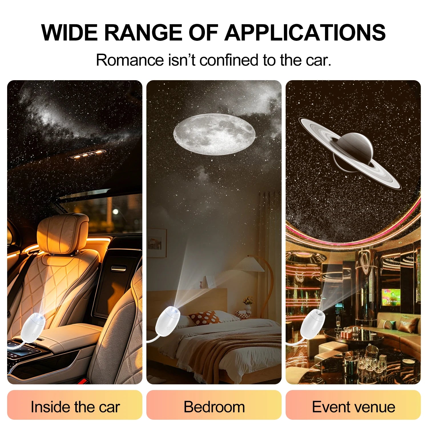 Mini Galaxy Star Projector Two In One Night Light Home Background Atmosphere Light Bedroom Car Decoration Children's Gift