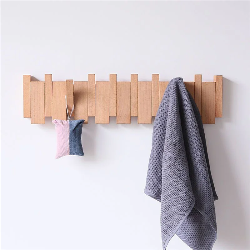 M-Modern-Wall-Mounted Coat Hanger Solid Wood Clothes Hook Door Hanger Coat Rack Home Decoration
