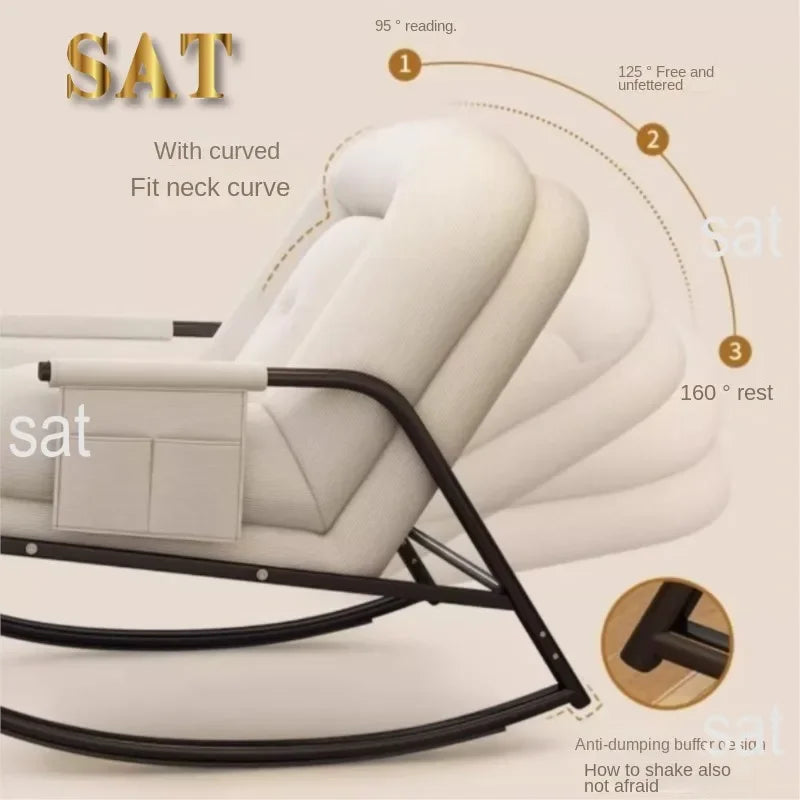 #Balcony Leisure Chair Light Luxury Single Rock Chair Sofa Bed Lounge Chair Adult Home