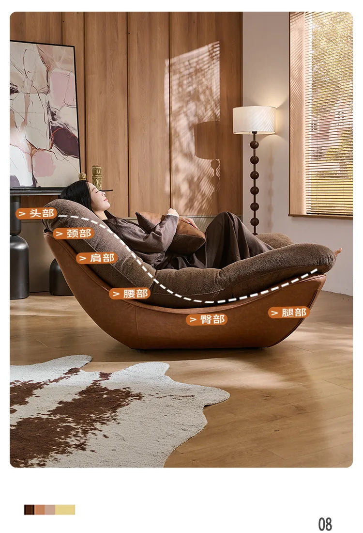 Nordic designer creative modern simple living room lounge lounge chair lazy bedroom home premium sofa chair