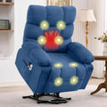 Electric Power Lift Recliner with Massage & Heat for Elderly,Side Pockets,Living Room,Customized