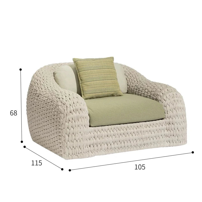 Outdoor Sofa Outdoor Sofa Set Hotel Model Rooms, Open-Rural Homestay Villas, Courtyard Leisure Rattan Chairs And Sofas