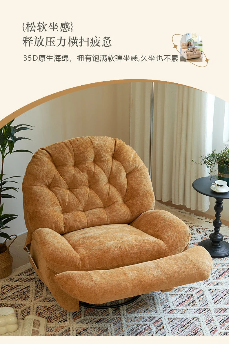 Electric single sofa, modern living room and bedroom chair, sleeping rocking chair sofa, multi-functional leisure lounge chair