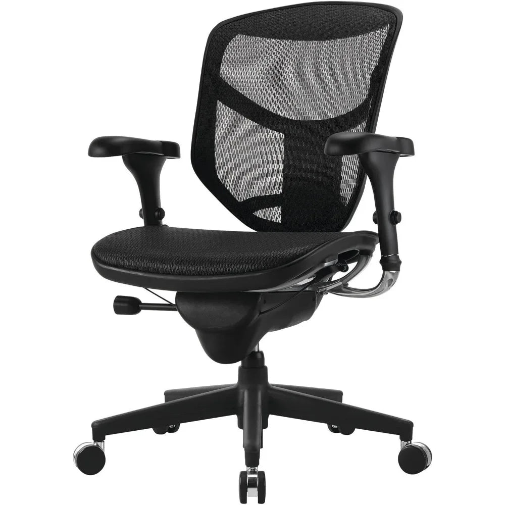Ergonomic Mid Back Mesh Office Chair Black