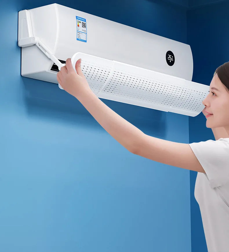 Vanzlife Retractable Air Conditioner Wind Deflector Anti-Direct Blow Windshield AC Cold Air Outlet Baffle Purification