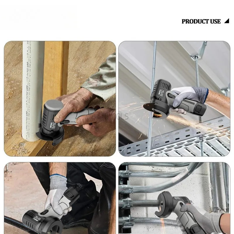 12V Mini Brushed Angle Grinder 3-inch Portable Lithium Battery Wireless Electric Polishing Machine Grinding and Cutting Tools