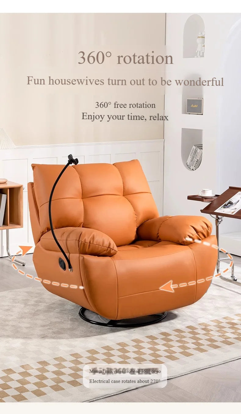 Modern Luxury  Living Room Swivel Electric Chairs Lounge Arm Rocking Sofa Single Reclinertufted Lazy Adults Furniture Designer