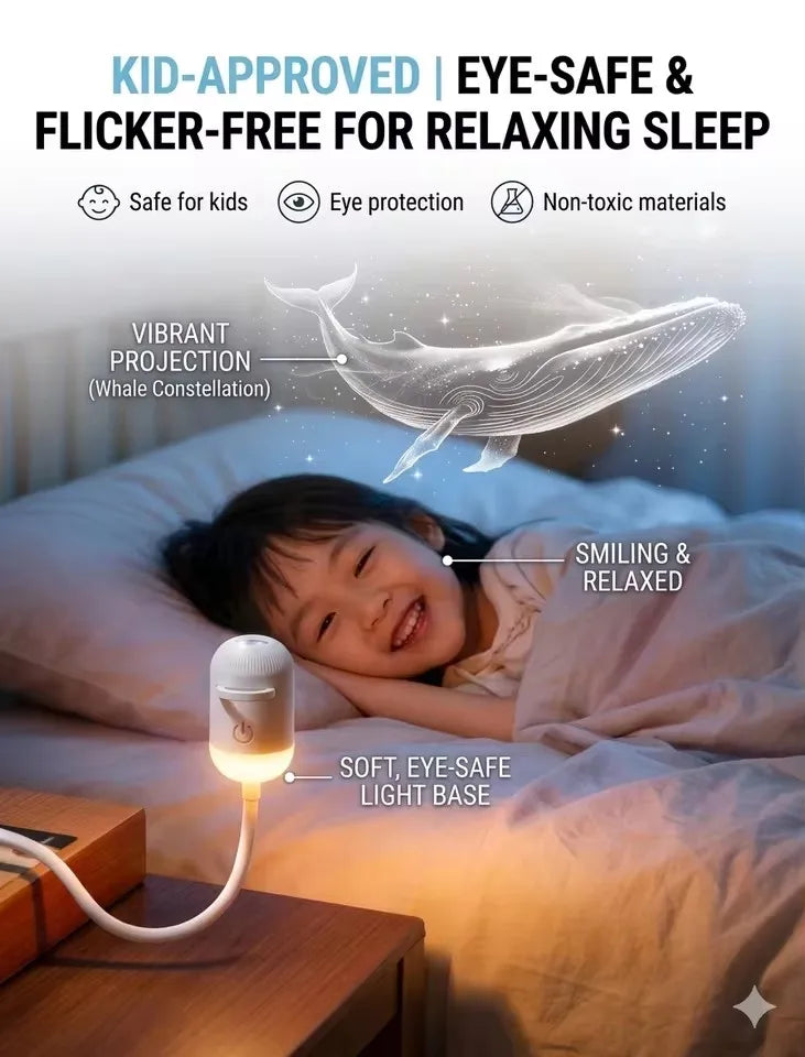 360° Flexible Galaxy Star Projector Ambient Light 30-in-1 Planetarium Night Light USB LED Ceiling Lamp for Bedroom Home Decor