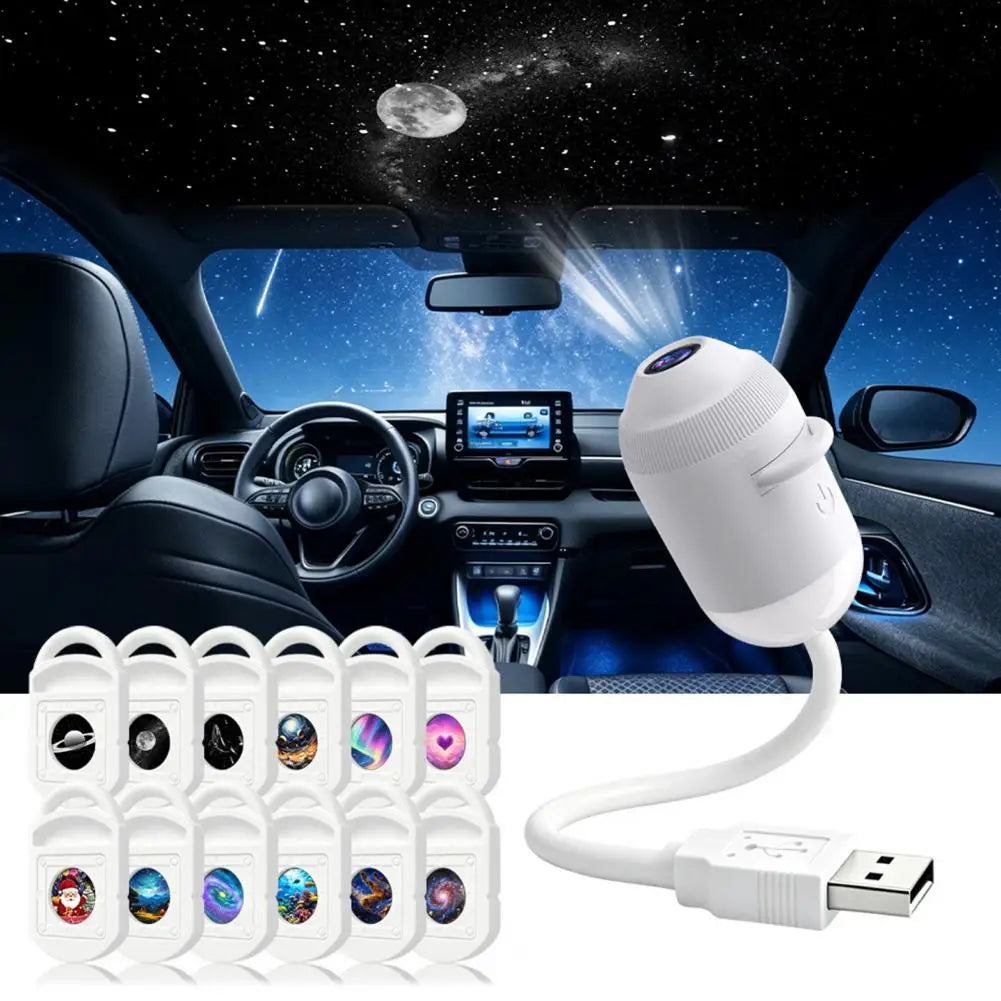 USB Starry Sky Projector Lamp with Clear Image Adjustable Brightness Touch Control 2-in-1 Night Light And Star Projector