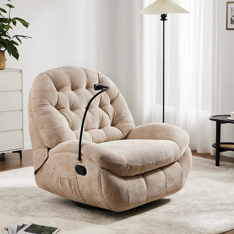 LSL Furniture Genuine Leather Electric Sofa Single Multi-Functional Leisure Recliner Rocking Chair