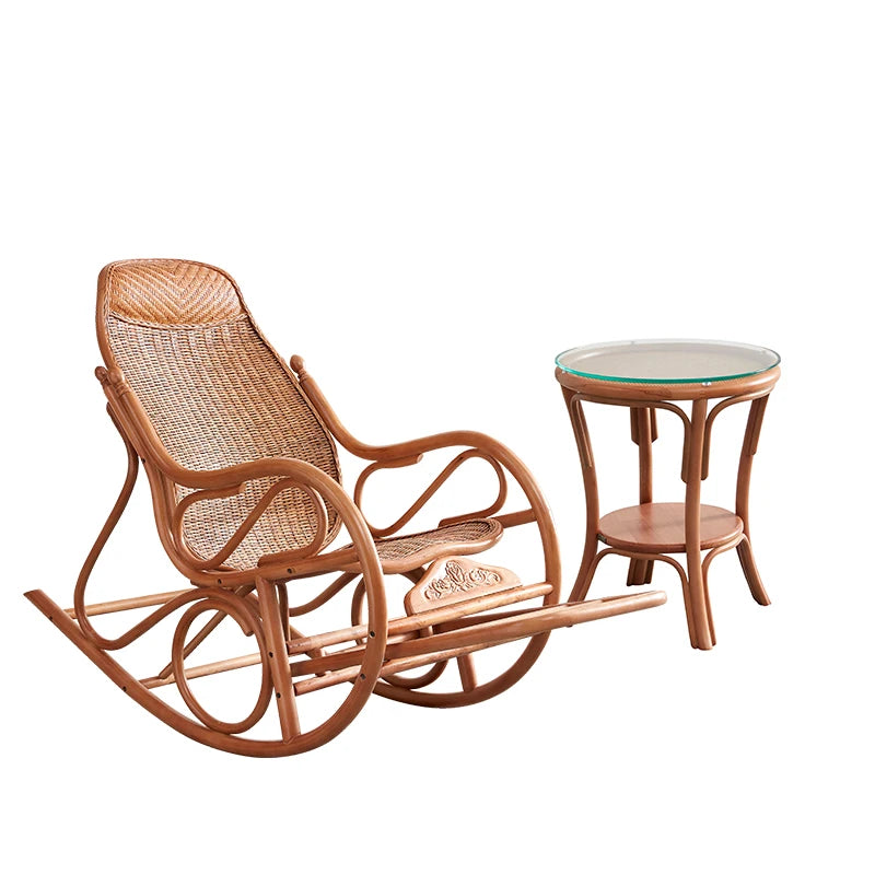 CL  household rocking chair elderly adult recliner balcony living room leisure environmental protection rattan rocking chair