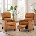 （Local US Inventory）Push Back Recliner Chair Faux Leather Reclining Armchair a with Padded Seat and Lumbar Support