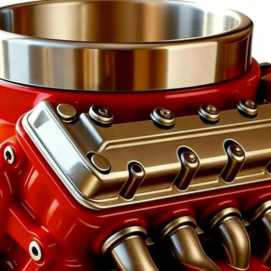 V8 Engine Shape  Insulation Water Mug Coffee Travel Mug Mechanical Cup Stainless Steel Engine Travel Mugs For Men Car Enthusiast