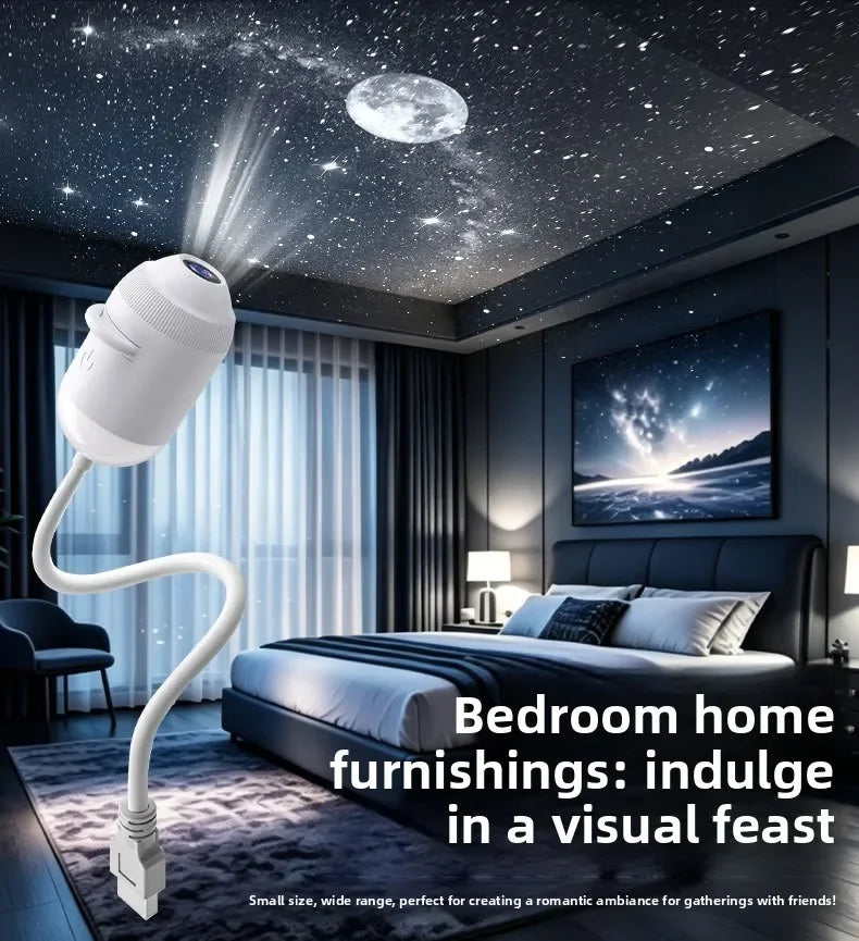 USB Star Projector Night Light Romantic Nebula Atmosphere Lamp for Car Interior Home Bedroom Decor USB Charging
