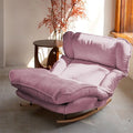 Light Luxury Rocking Chair Adult Recliner Lazy Lounger Single Sofa for Balcony Living Room Home Leisure Indoor Outdoor Furniture