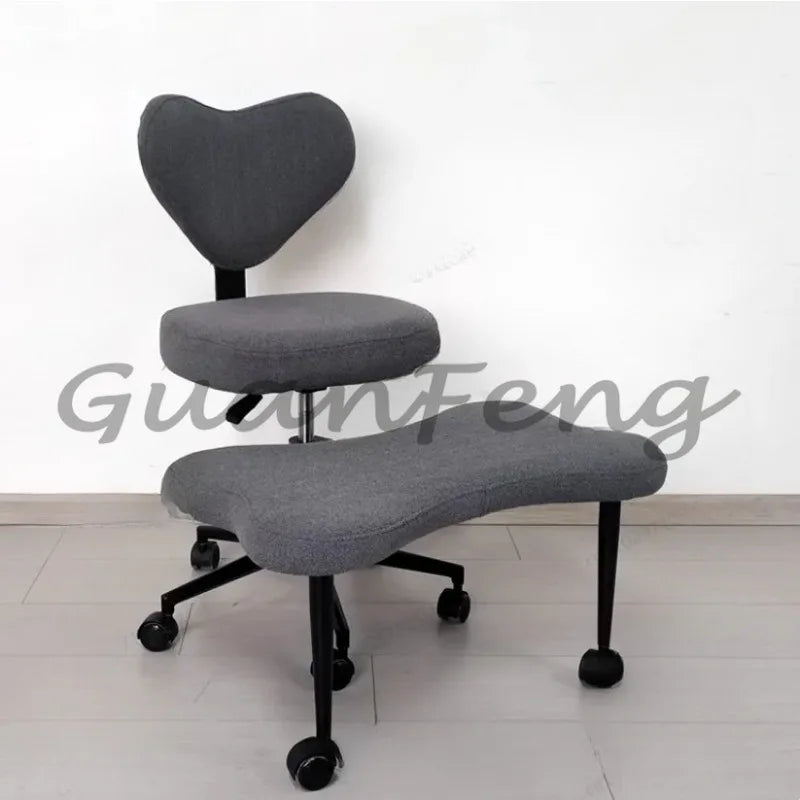 Adjustable Height Cross Leg Chair with Wheels Meditation ADHD Chair Comfortable Seat with Adjustable Footstool for Enhanced Comf