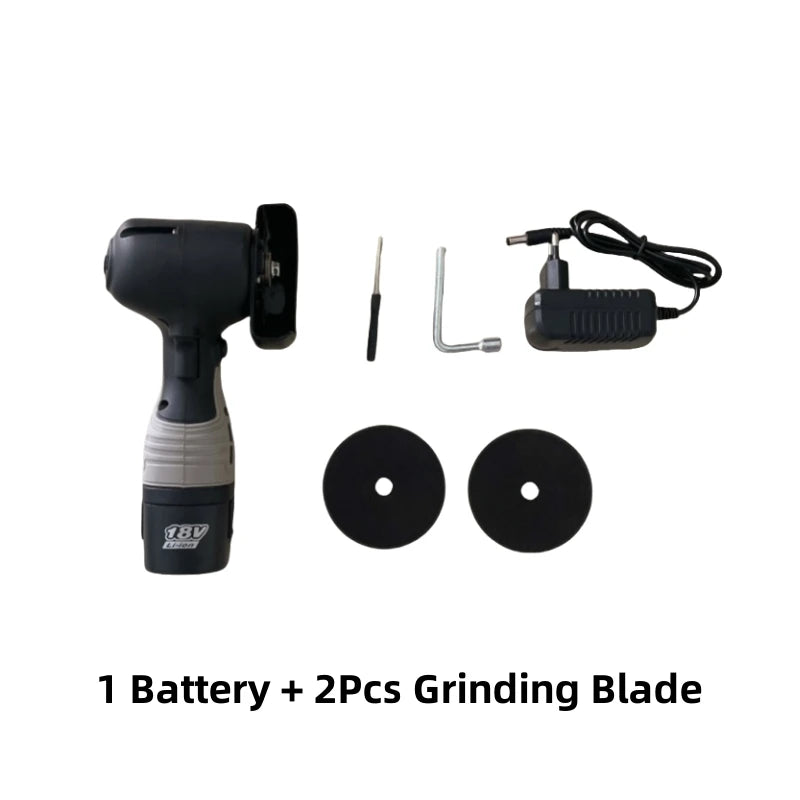 16.8V Portable Mini Angle Grinder Cordless Lithium Electric Cutting Machine Household Wood Diamond Polishing Grinding Power Tool
