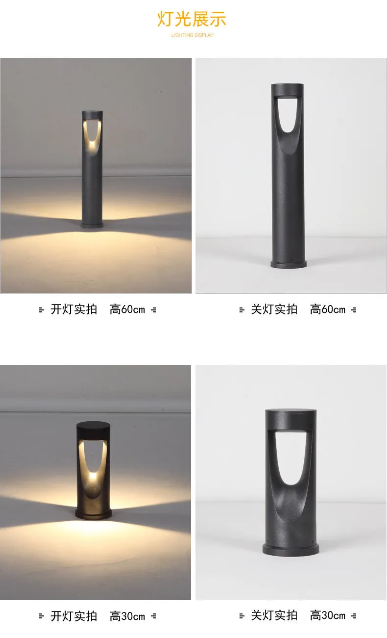 Lawn lamp Outdoor waterproof garden Simple round grass Outdoor column Landscape garden villa grass