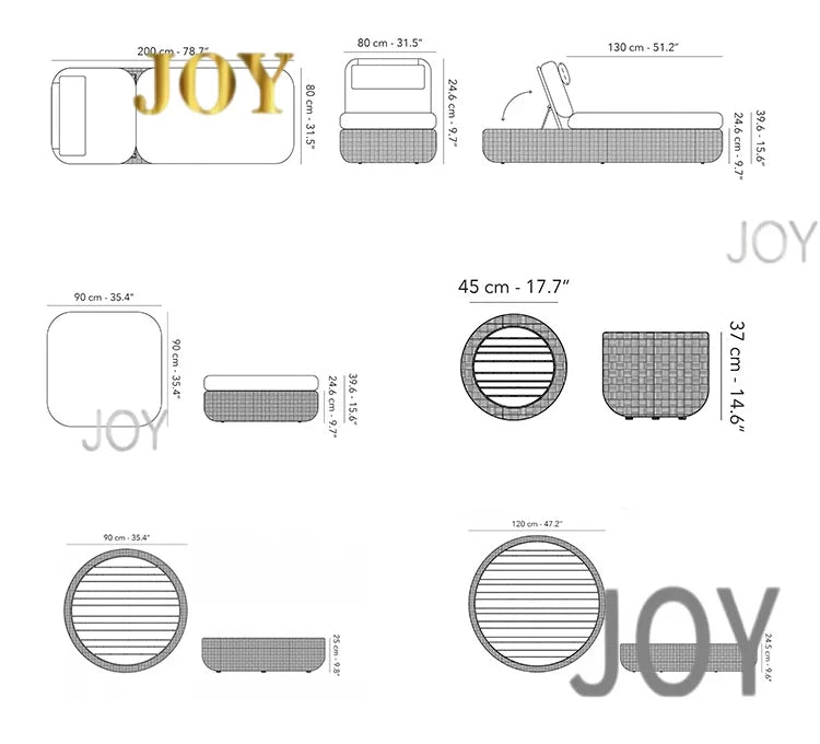 #Outdoor sofa, balcony, courtyard, outdoor sunroom, villa, waterproof and sun protection combination, rattan furniture