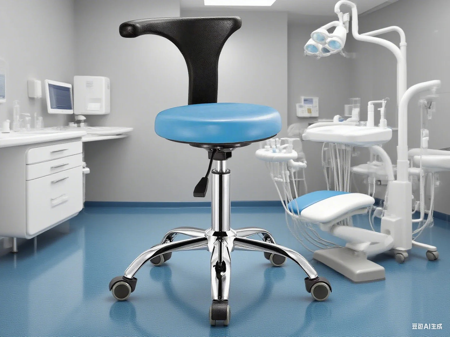 Manual Power Supply Chair Dentist Cosmetic Chair Lift Doctor and Nurse Assistant Chair