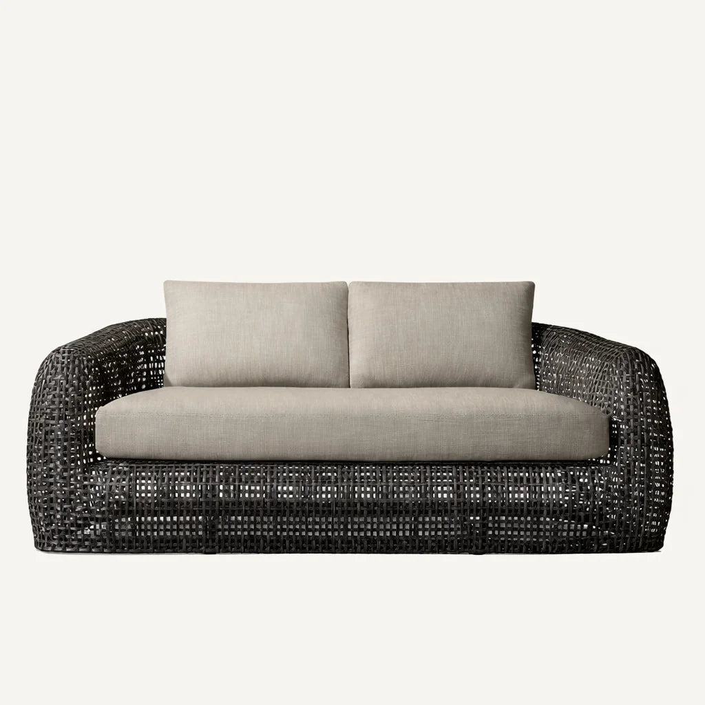 Waterproof Garden Rattan Sofa Pool Sun Lounger  Furniture Set Hotel Rattan Sofa Patio Outdoor