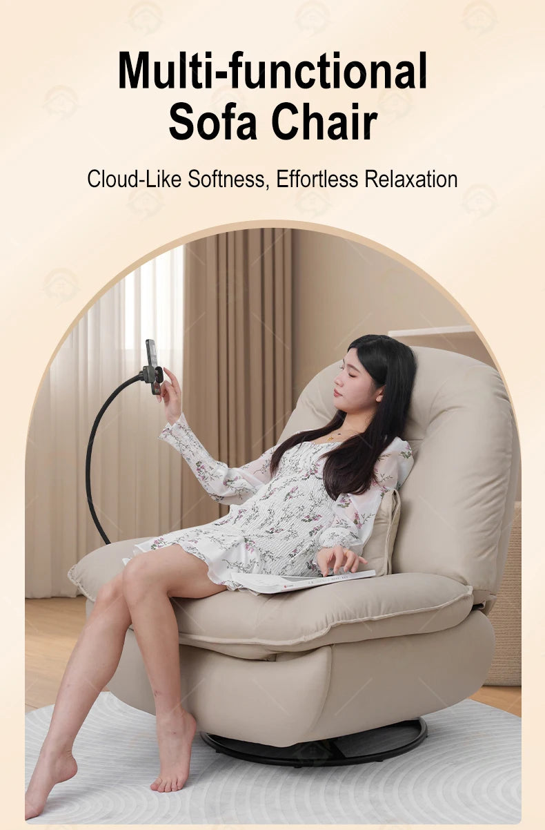 Luxury Lazy Style Relaxing Massage Sofa Chair 270 Rotating and Swinging Kneading Reclining Chair Sofa Chair with Massage