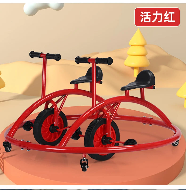 Tqh Kindergarten Children's Tricycle Sensory Balance Double Universal Swing Car Kindergarten Outdoor Toy Car Bumper Car