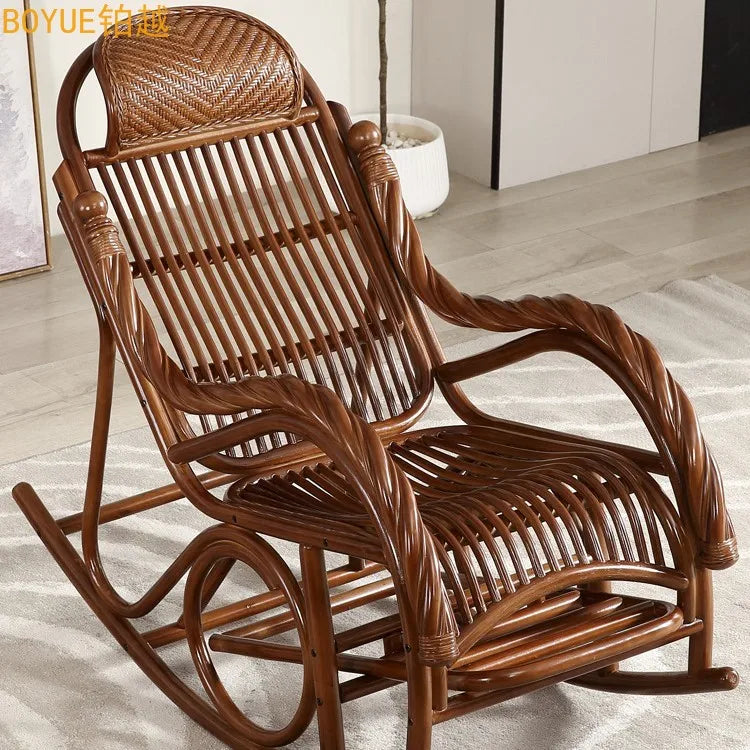 Balcony    lazy rocking recliner old-fashioned elderly high-end  woven free  household rocking