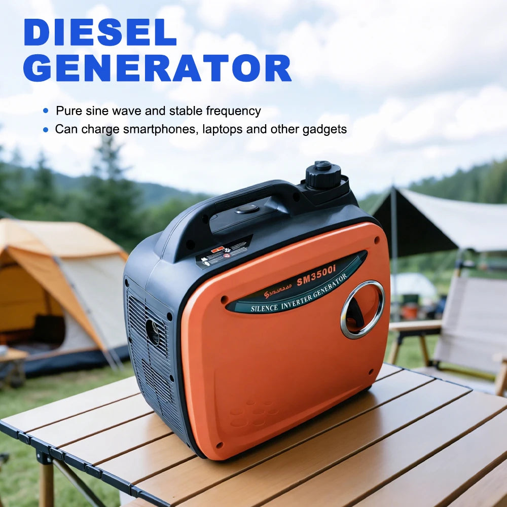 3500I Gas Powered Portable Inverter Generator Super Quiet for Camping, Tailgating, Home Emergency Use,