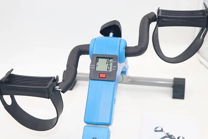 Mini Exercise Bike Pedal Exerciser Resistance Cycle Arm Leg Folding Exerciser Fitness