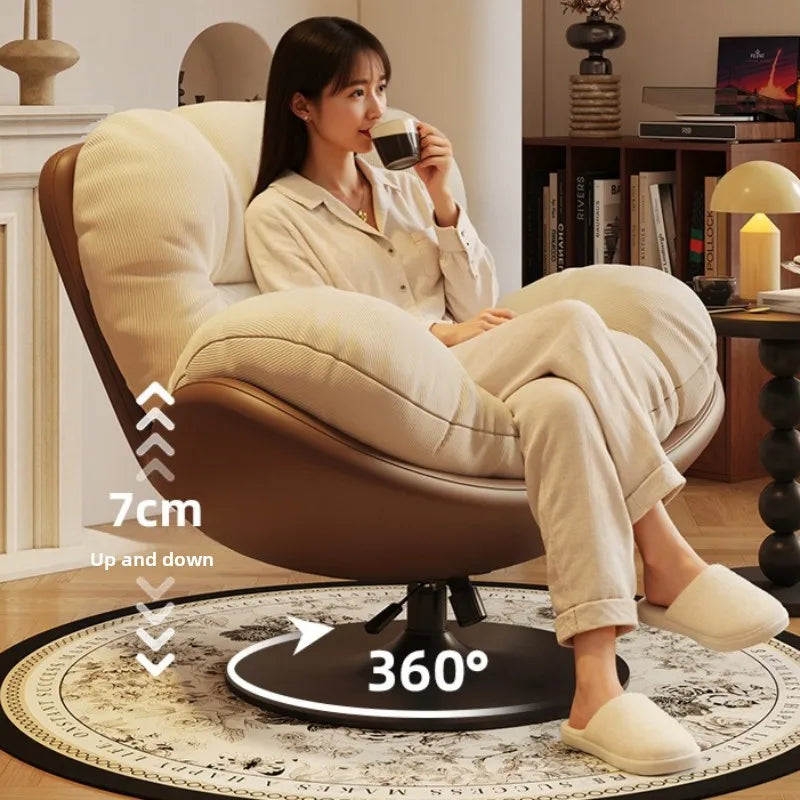 Eggshell Rocking Chair Lazy Sofa Reclining Chair Adult Sleeping Balcony Home Leisure Chair Single Living Room Lazy Chair