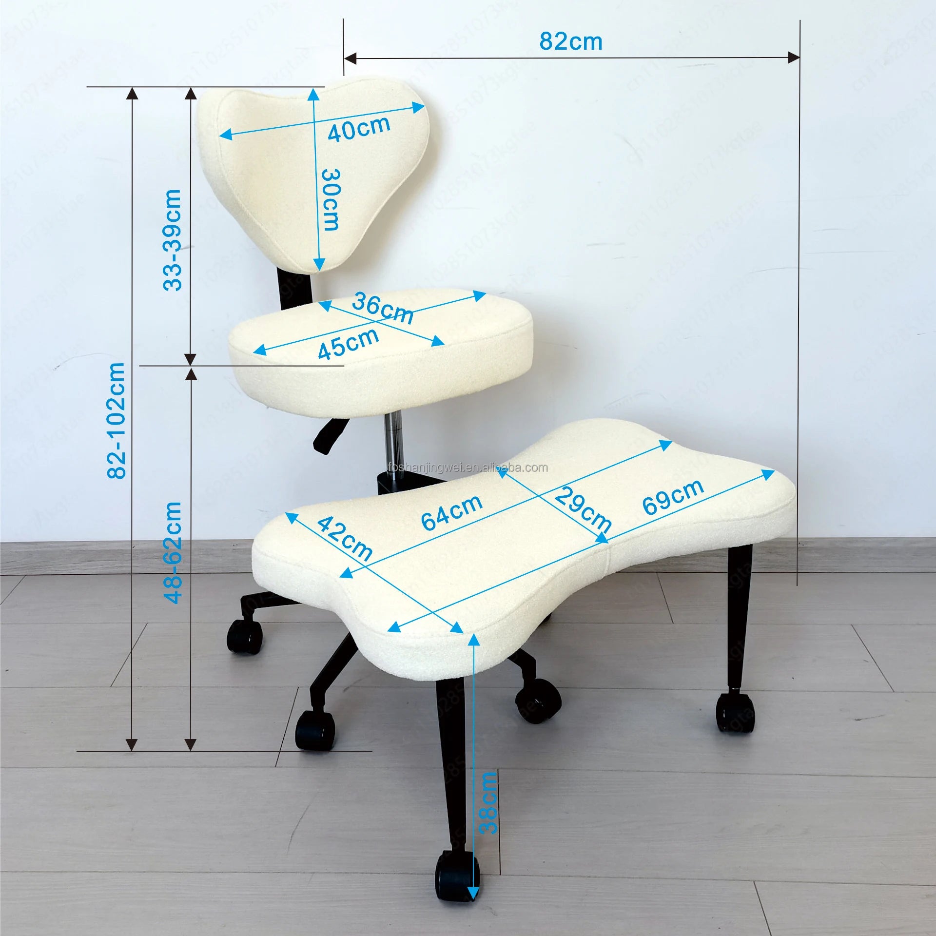 Cross Legged Squatting Lazy Chair, Comfortable Floor Seat for Long Sitting in Dormitory & Office