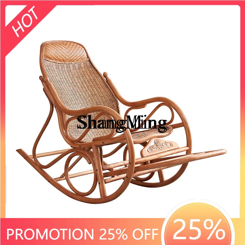 CL  household rocking chair elderly adult recliner balcony living room leisure environmental protection rattan rocking chair