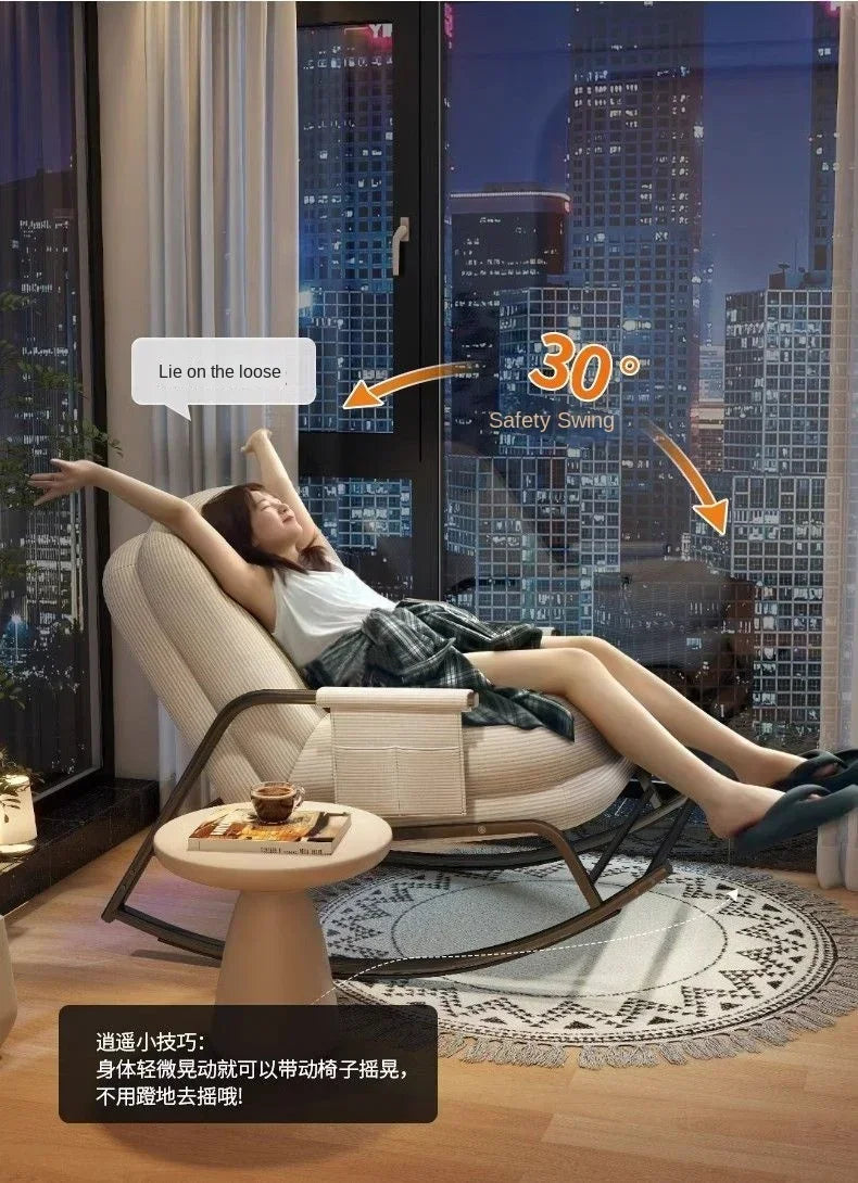 Lazy rocking chair Lazy sofa Home balcony Leisure living room Siesta chair Single Internet celebrity bedroom Siesta recliner