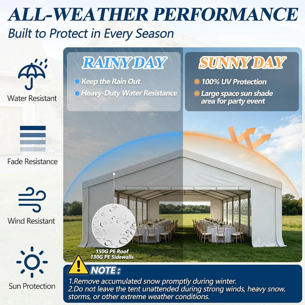 20'x40' Heavy-Duty Party Tent for Events, Customized