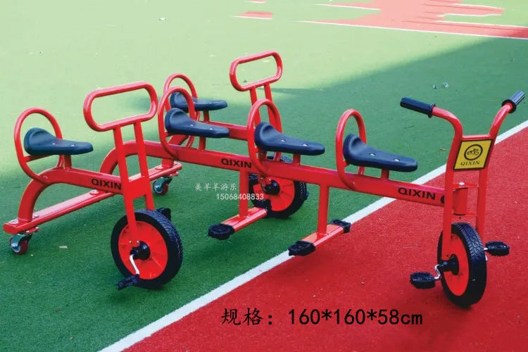 Tricycles, children's two person bicycles, outdoor twin bicycles, three person bicycles, multiple person rotating carts