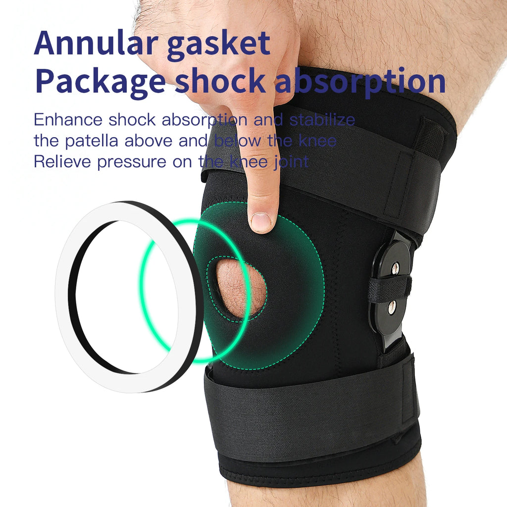1 piece - Adjustable knee pad with double-layer steel plate stabilizer, suitable for both men and women, knee joint support, dou