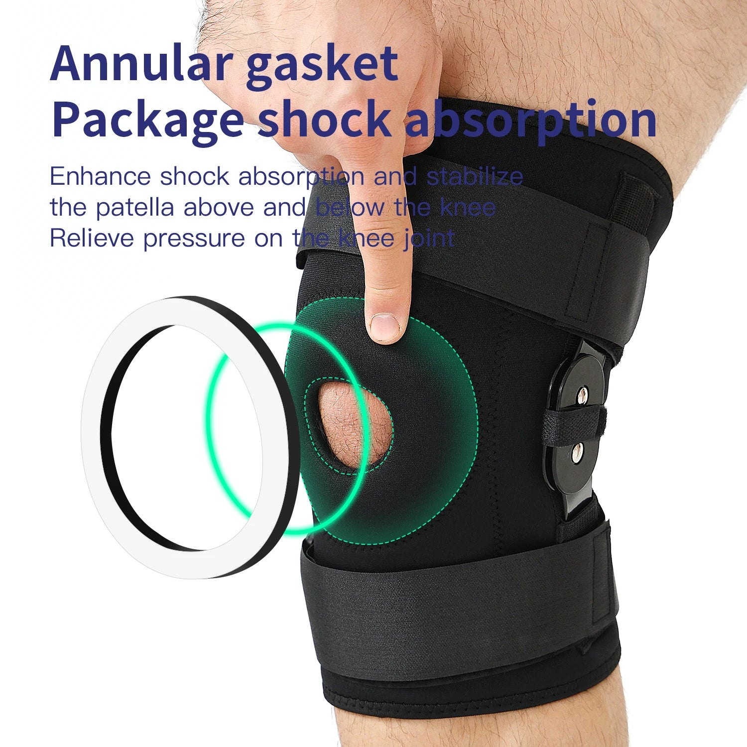 1 piece - Adjustable knee pad with double-layer steel plate stabilizer, suitable for both men and women, knee joint support, dou