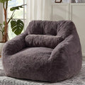 Oversized Bean Bag Chairs for Adults and Kids, Plush Lazy Sofas with Filled Cushions, Ideal for Living Rooms and Bedrooms in Gra