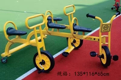 Tricycles, children's two person bicycles, outdoor twin bicycles, three person bicycles, multiple person rotating carts