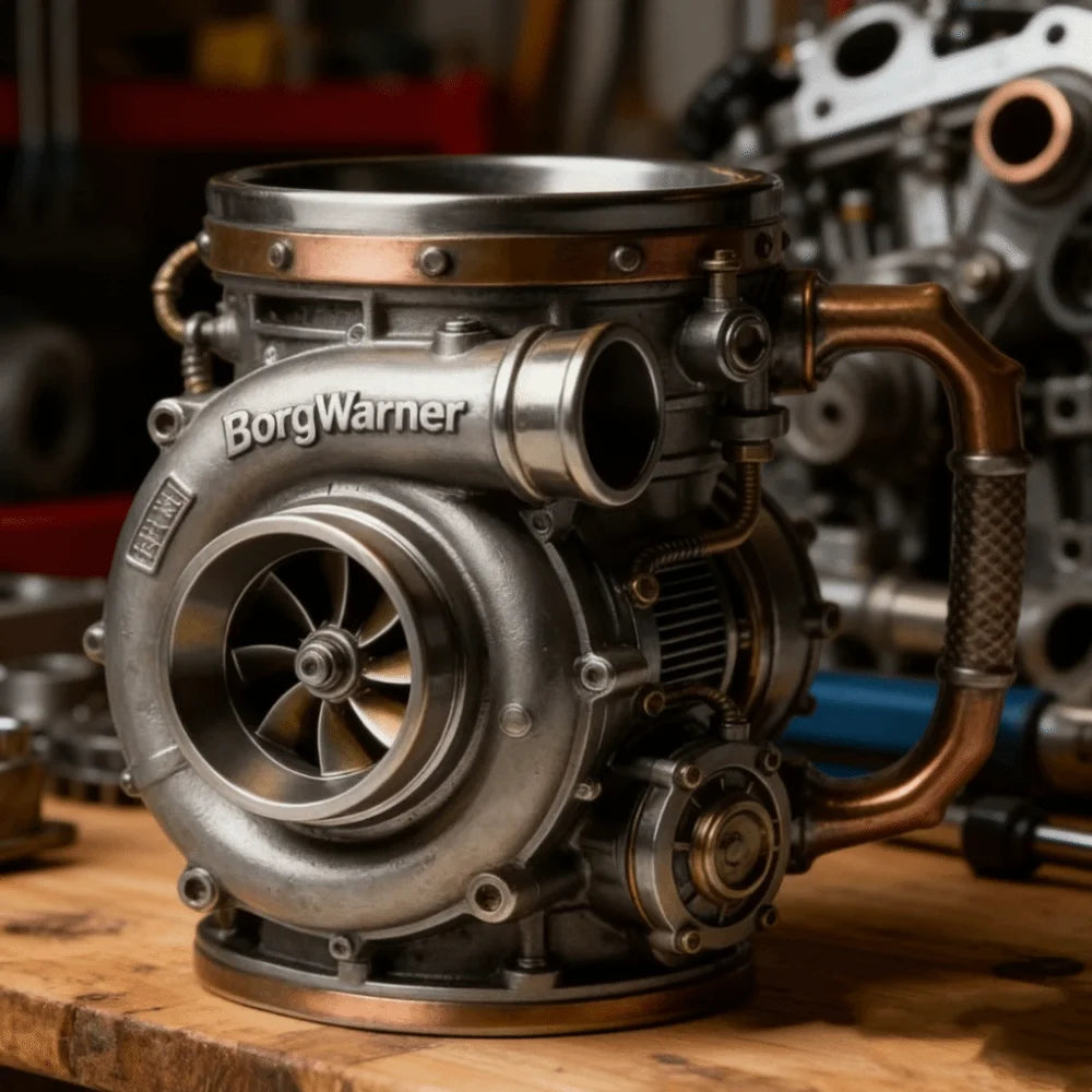 Resin Turbocharger Mug Sturdy and Durable Comfortable Grip 3D Engine Cup Handcrafted Mechanical Element Style Coffee Mug