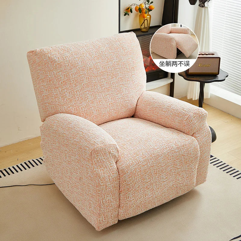 Stretch Recliner Chair Cover Faux Linen Chenille Lazy Boy Sofa Slipcover 360 Full Wrap Elastic Couch Protector Washable For Pets