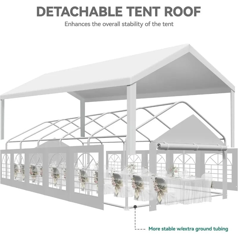 16x32ft Heavy Duty Outdoor Wedding Party Tent Canopy for Events and Gatherings