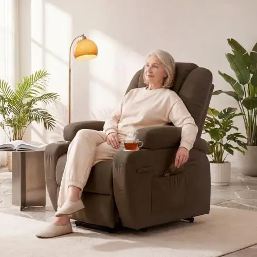 （Local US Inventory）Power Lift Recliner Chair for Elderly with Vibration Massage | Recliner Chair Ergonomic Lift Chair Cup Holde