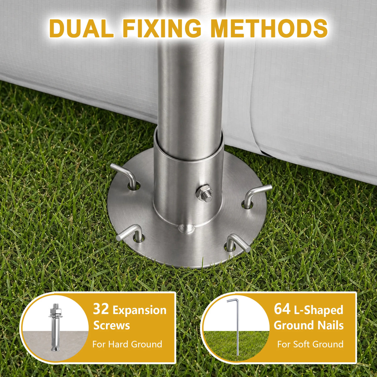 20x50FT Large Event Tent Heavy Duty White Party Shelter Waterproof All Weather Steel Frame With Windows For Wedding Commercial Market Car Parking