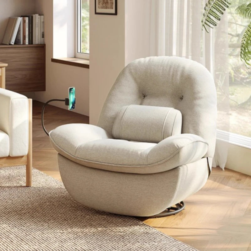 Electric Function Sofa with Wireless Charging Phone Holder Living Room Furniture Lazy Rocking Single Chair AI NFC Control Modern