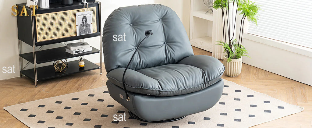 *Cheap Price White Multi-position Single Power Lift Recliner White Leather Comfortable Sofa Chair With Phone Holder