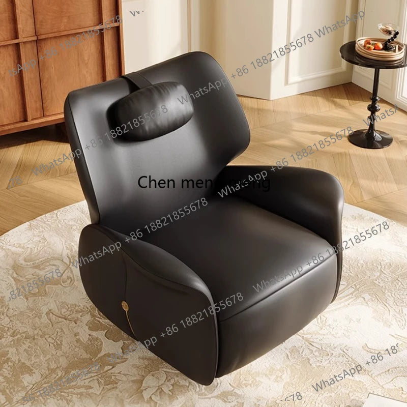 Modern Luxury Aesthetic Single Leather Sofa Lazy Recliner Couch Home Furniture Electric Italian Designer Sofa