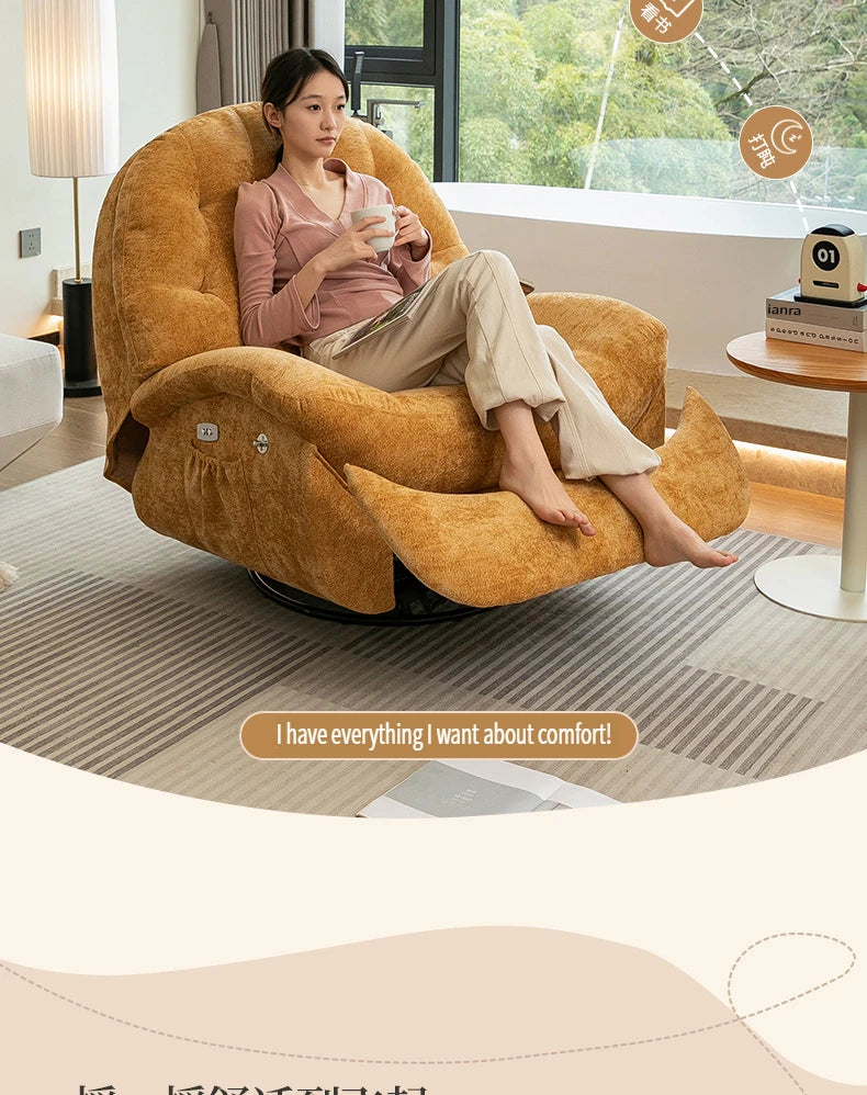 Modern lazy rocking chair recliner household furniture multi-functional living room adjustment electric single chair