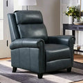 Navy Blue Classic Push Back Recliner Chair with Comfortable Arms for Living Room or Bedroom